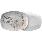 Kate McEnroe New York Happy Easter, Spring Bunny PlatterServing PlattersP21 - WHI - BUN - 66