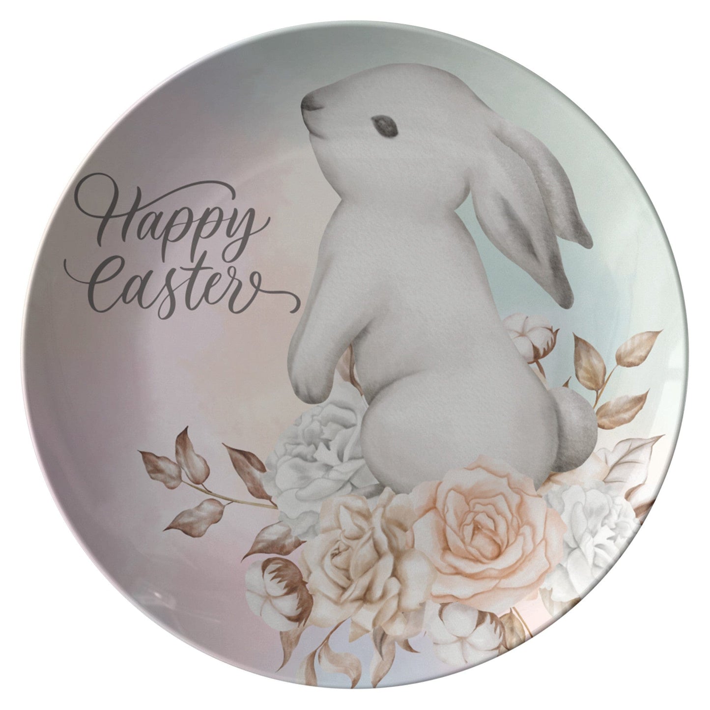 Kate McEnroe New York Happy Easter, Watercolor Spring Bunny Dinner Plate Plates
