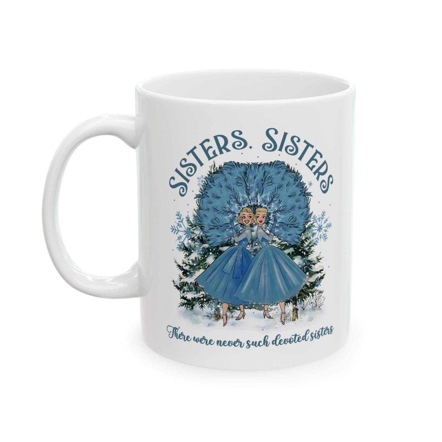 Kate McEnroe New York Haynes Sisters White Christmas Movie Mug Vintage Kitsch 1954 Wallace And Davis HolidayMugs18888789703066694942