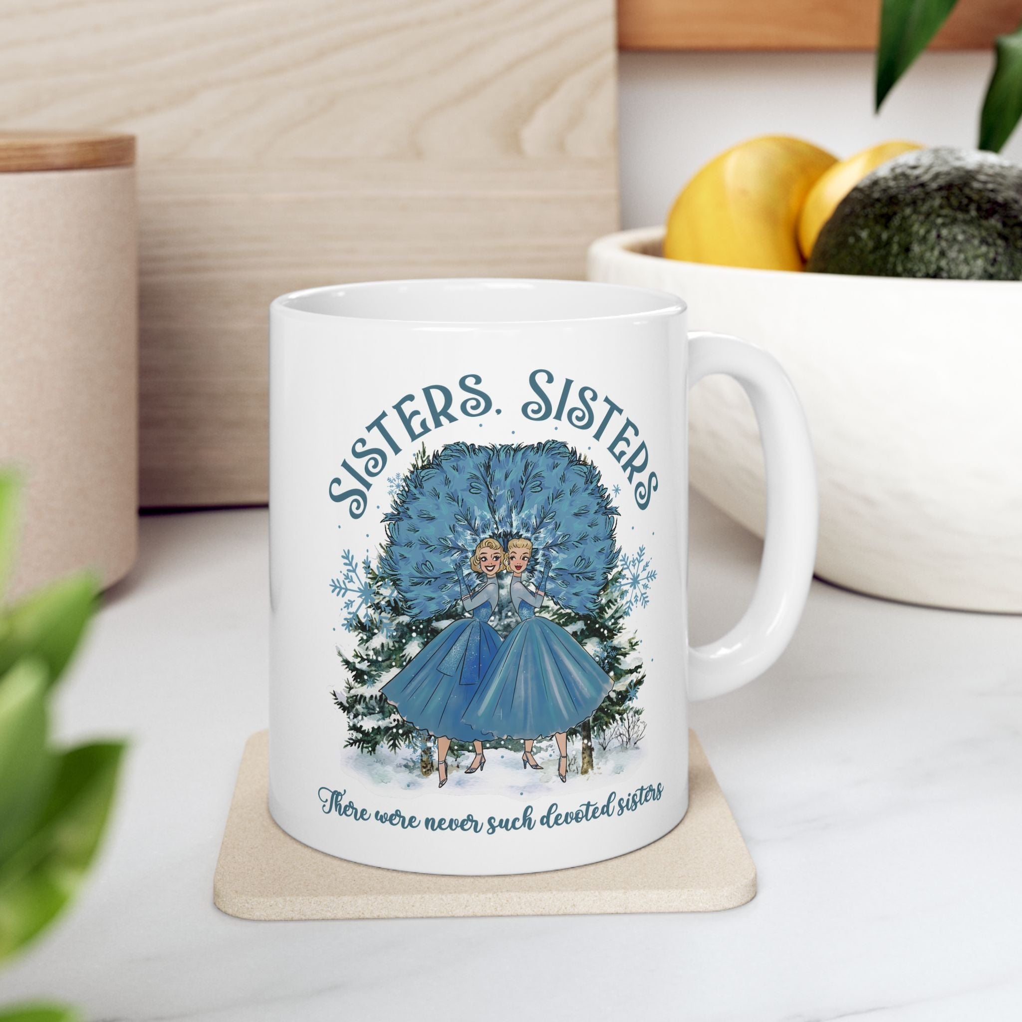 Kate McEnroe New York Haynes Sisters White Christmas Movie Mug Vintage Kitsch 1954 Wallace And Davis HolidayMugs33290584617172717773