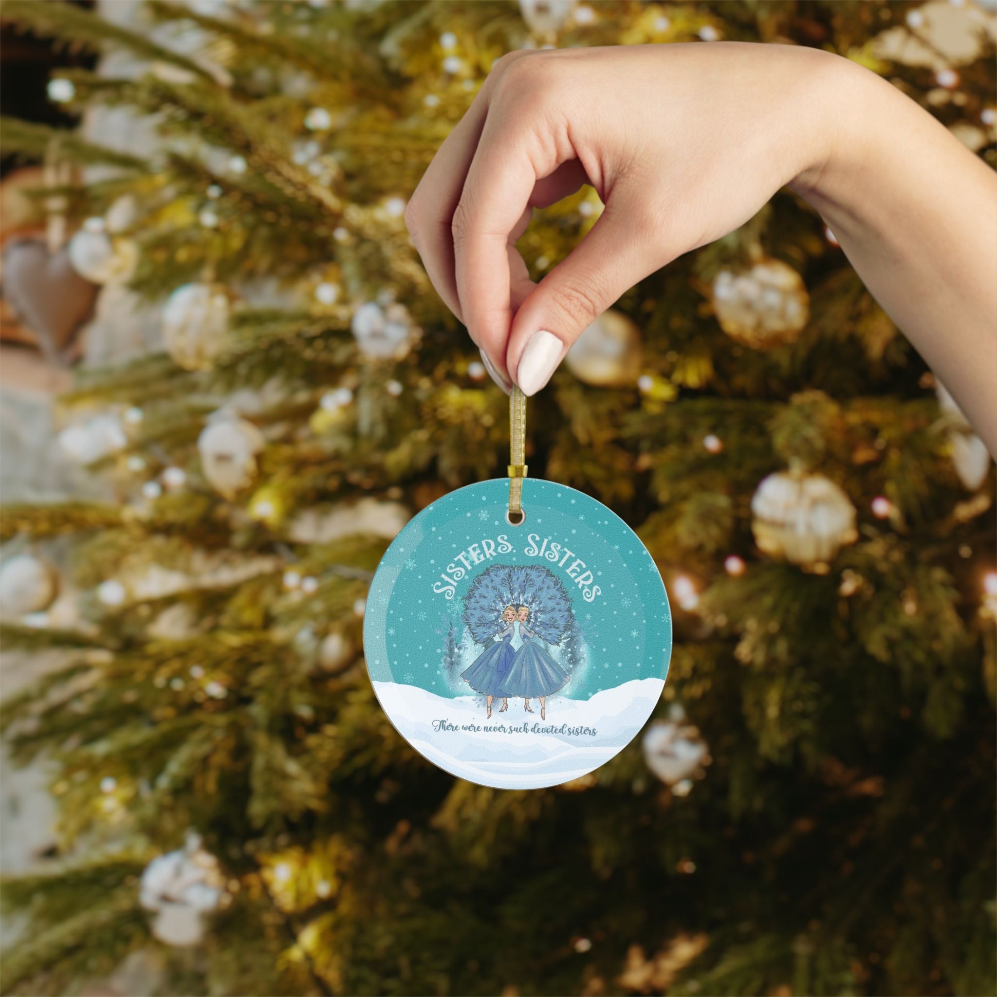 Kate McEnroe New York Haynes Sisters White Christmas Ornament, Retro 1954 Wallace Davis Holiday KeepsakeOrnaments10085638200169749958