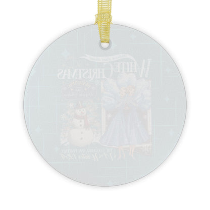 Kate McEnroe New York Haynes Sisters White Christmas Ornament, Wallace And Davis 1954 Movie Retro Card ArtOrnaments31264924674843392743