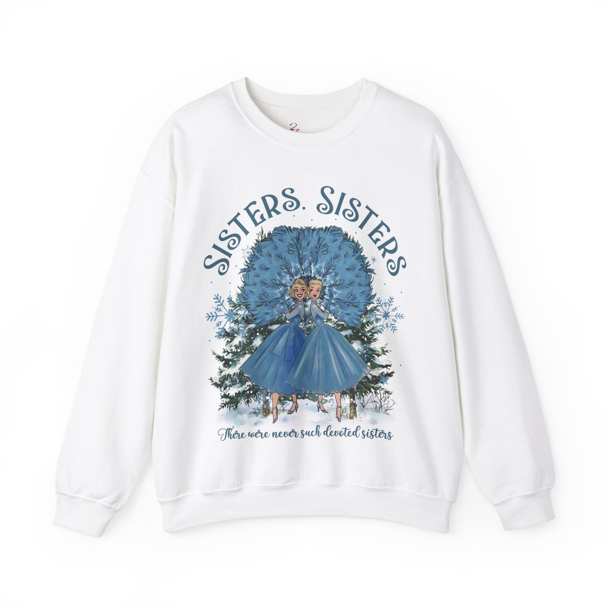 Kate McEnroe New York Haynes Sisters White Christmas Sweatshirt, Wallace And Davis 1954 Movie Apparel, Vintage Kitsch Holiday CrewneckSweatshirt13520516938841051804