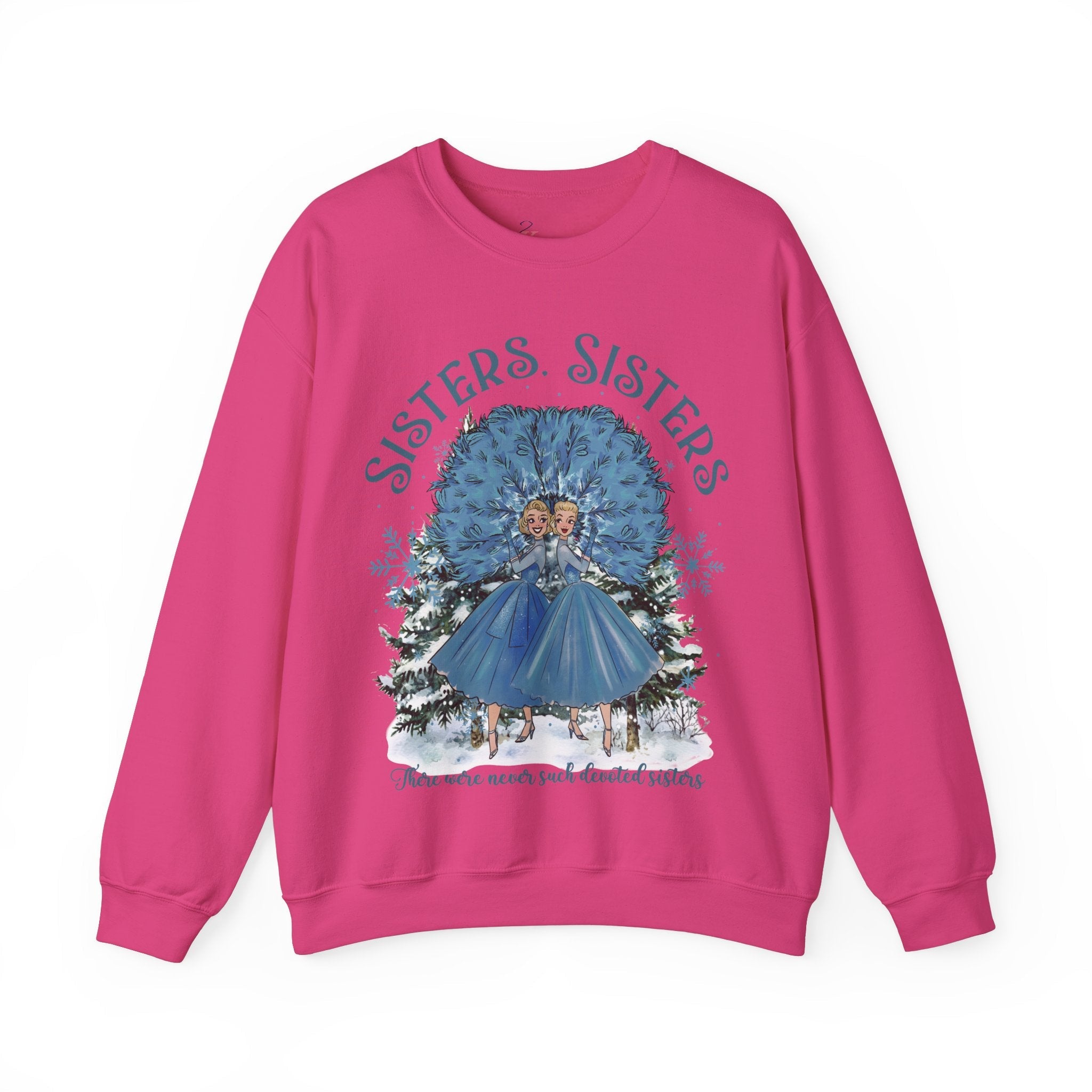 Kate McEnroe New York Haynes Sisters White Christmas Sweatshirt, Wallace And Davis 1954 Movie Apparel, Vintage Kitsch Holiday CrewneckSweatshirt20125176195806739808