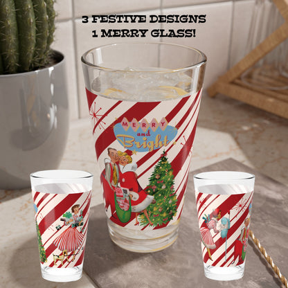 Kate McEnroe New York Holiday Cheer Pint Glass, Retro Festive Scenes, Mid Century Christmas Vibes, Fun Holiday GiftPint Glasses24100011047330323057