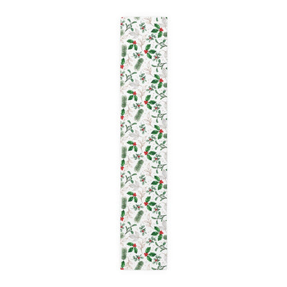 Kate McEnroe New York Holiday Table Runner, Christmas Table Runner, Evergreen and Holly Berries Table Linens, Farmhouse Table Decor, Holiday Party Tabletop DecorTable Runners19281433963610912210