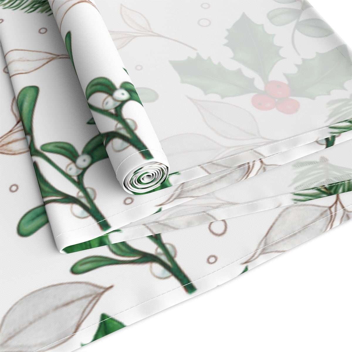 Kate McEnroe New York Holiday Table Runner, Christmas Table Runner, Evergreen and Holly Berries Table Linens, Farmhouse Table Decor, Holiday Party Tabletop DecorTable Runners19281433963610912210