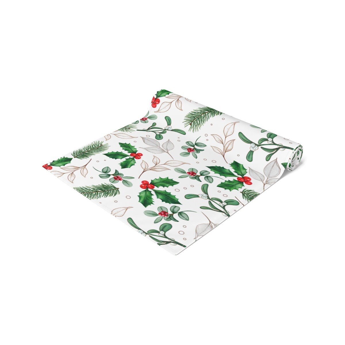 Kate McEnroe New York Holiday Table Runner, Christmas Table Runner, Evergreen and Holly Berries Table Linens, Farmhouse Table Decor, Holiday Party Tabletop DecorTable Runners19281433963610912210