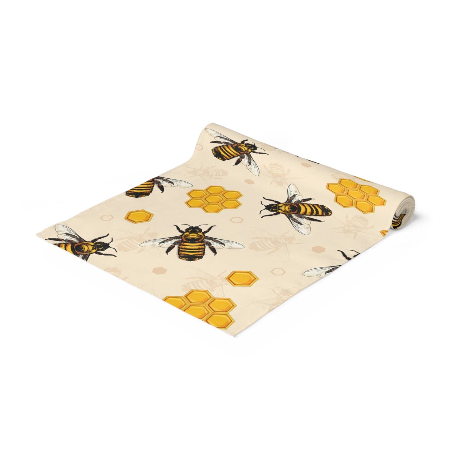 Printify Honey Bee Bee Hives Table Runner, Country Farmhouse Kitchen Decor, Bee Lover&