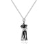 Kate McEnroe New York Hugging Couple Pendant Necklace Necklaces 2BH / BlackFem/SilverMale / 45cm 46854209-2bh-china-45cm