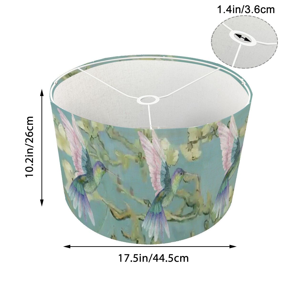 Kate McEnroe New York Hummingbird Almond Blossom Floral Drum Lamp ShadeLamp Shades2G3q01Xwzu
