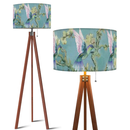 Kate McEnroe New York Hummingbird Almond Blossom Floral Tripod Floor LampTripod Floor LampsJSv9Y5etEd