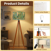 Kate McEnroe New York Hummingbird Almond Blossom Floral Tripod Floor LampTripod Floor LampsJSv9Y5etEd