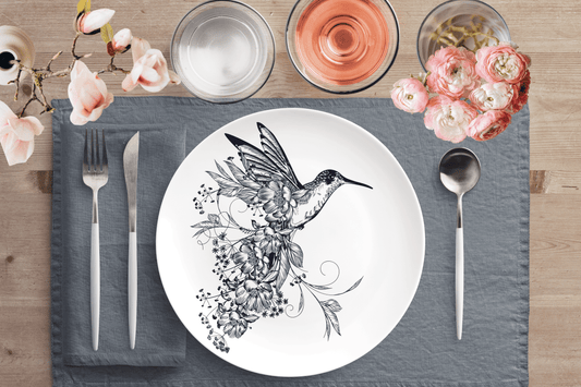 Kate McEnroe New York Hummingbird Dinner Plate Plates Single P20-HUM-FLO-82S