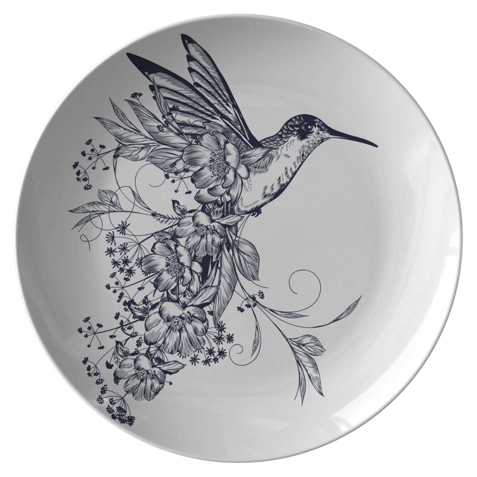 Kate McEnroe New York Hummingbird Dinnerware PlatesPlatesP20 - HUM - FLO - 82S