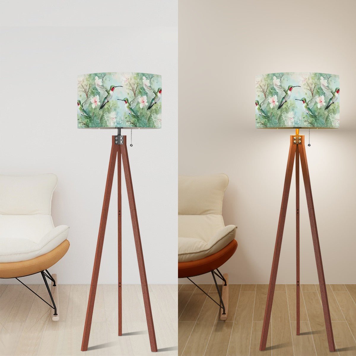 Kate McEnroe New York Hummingbird Floral Drum Lamp ShadeLamp ShadesFUb85CMY7a