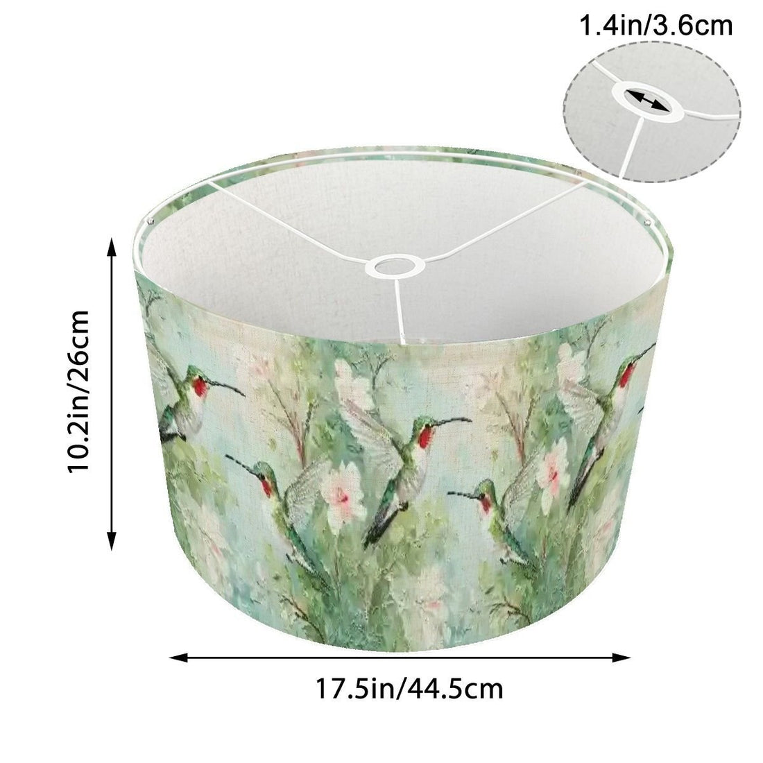 Kate McEnroe New York Hummingbird Floral Drum Lamp ShadeLamp ShadesFUb85CMY7a