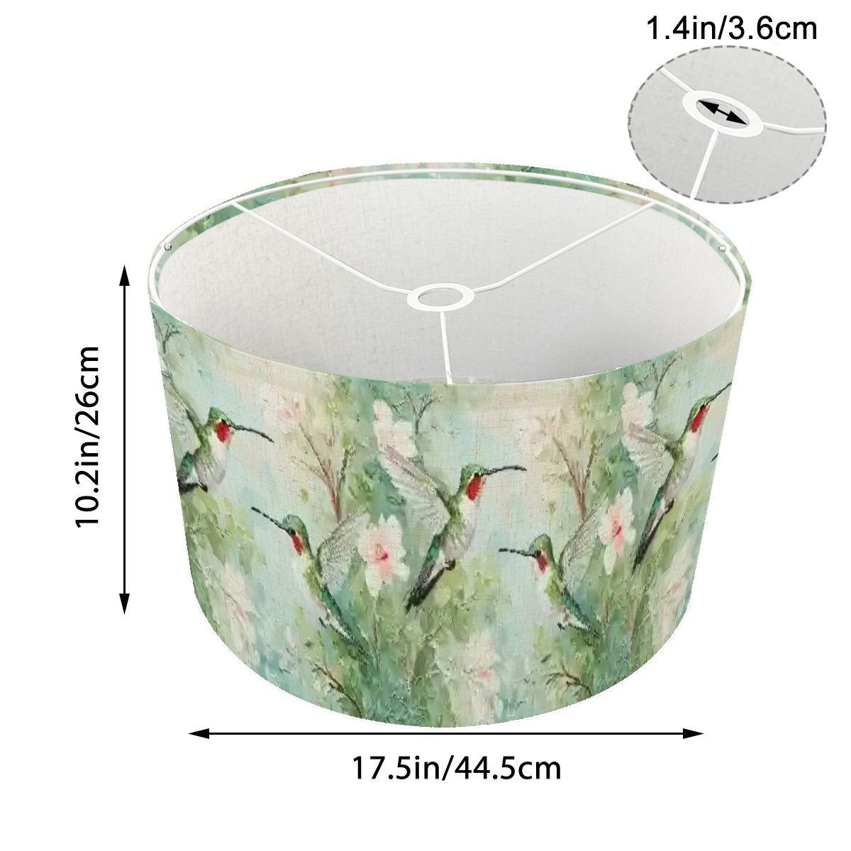 Kate McEnroe New York Hummingbird Floral Drum Lamp ShadeLamp ShadesFUb85CMY7a