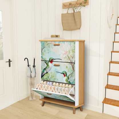 Kate McEnroe New York Hummingbird Floral Shoe CabinetShoe Storagetq0WfCFp1x