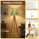 Kate McEnroe New York Hummingbird Floral Watercolor Tripod Floor LampTripod Floor LampsMdkrELUl6B