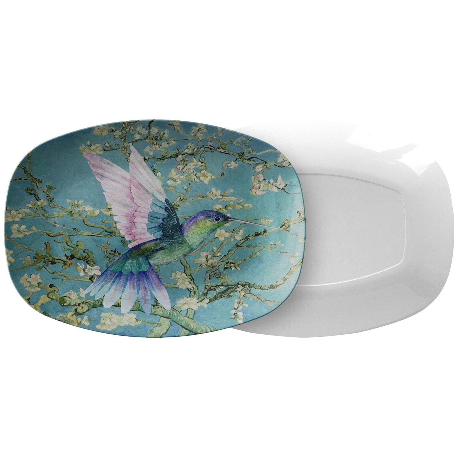 Kate McEnroe New York Hummingbird In Almond Blossoms Dinnerware Serving PlatterServing Platters9727