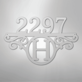 Kate McEnroe New York Initial Address Monogram - Steel SignMetal Wall ArtMEM-152-00-12-White