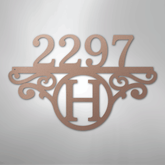 Kate McEnroe New York Initial Address Monogram - Steel SignMetal Wall ArtMEM-152-95625-24-Rose