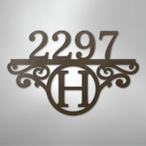 Kate McEnroe New York Initial Address Monogram - Steel SignMetal Wall ArtMEM-152-95625-24-Stone