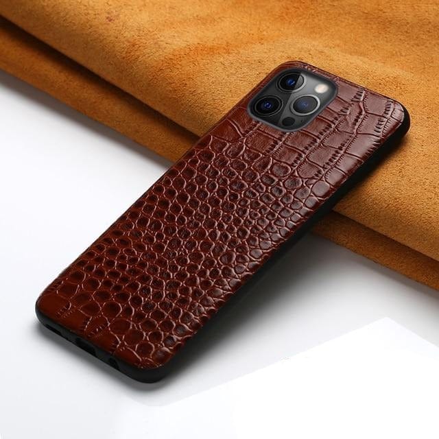 Kate McEnroe New York iPhone 14 Luxury Leather Phone Cases Mobile Phone Cases For iPhone 14 / brown IP14-LLPC-BR