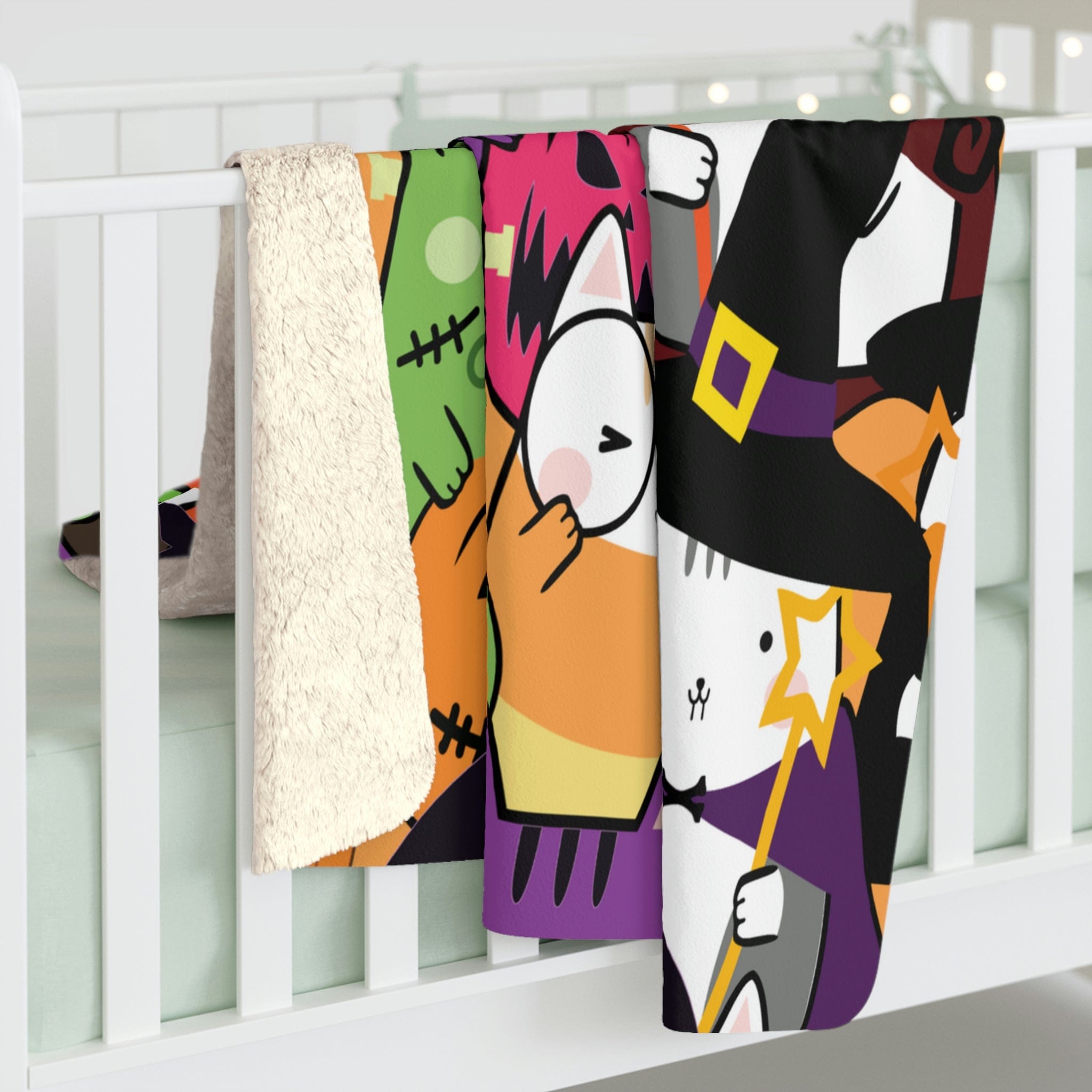 Kate McEnroe New York Kawaii Kids Halloween Cats Blanket Blankets 30&quot; x 40&quot; BK5100-2