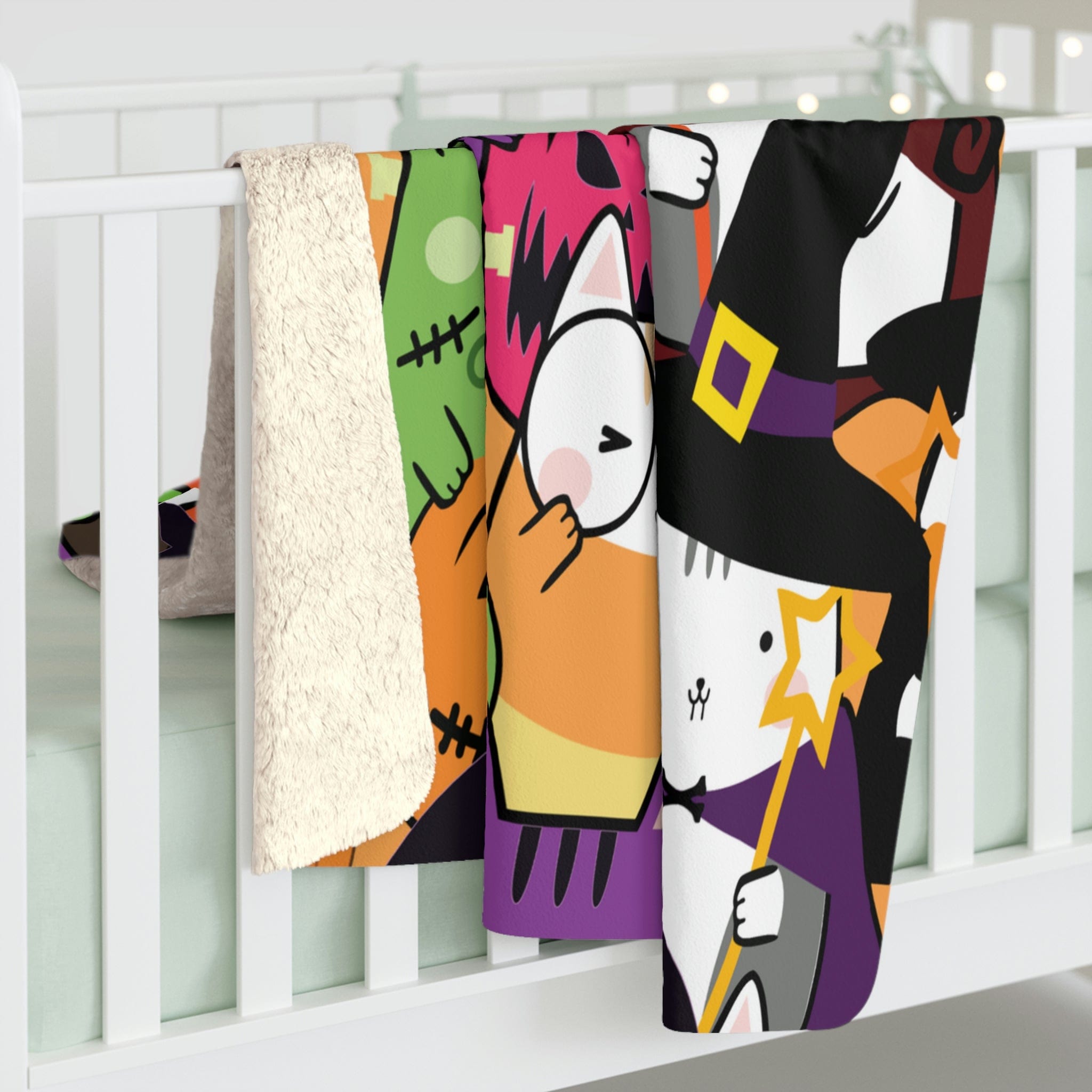 Kate McEnroe New York Kawaii Kids Halloween Cats BlanketBlanketsBK5100 - 2