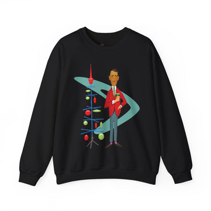 Kate McEnroe New York Kitsch 1950s Christmas Unisex Crewneck Sweatshirt, Mid Century Modern Retro Holiday PulloverSweatshirt20259646820566297569