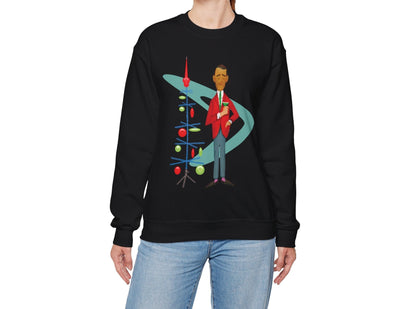 Kate McEnroe New York Kitsch 1950s Christmas Unisex Crewneck Sweatshirt, Mid Century Modern Retro Holiday PulloverSweatshirt23779871570559851667