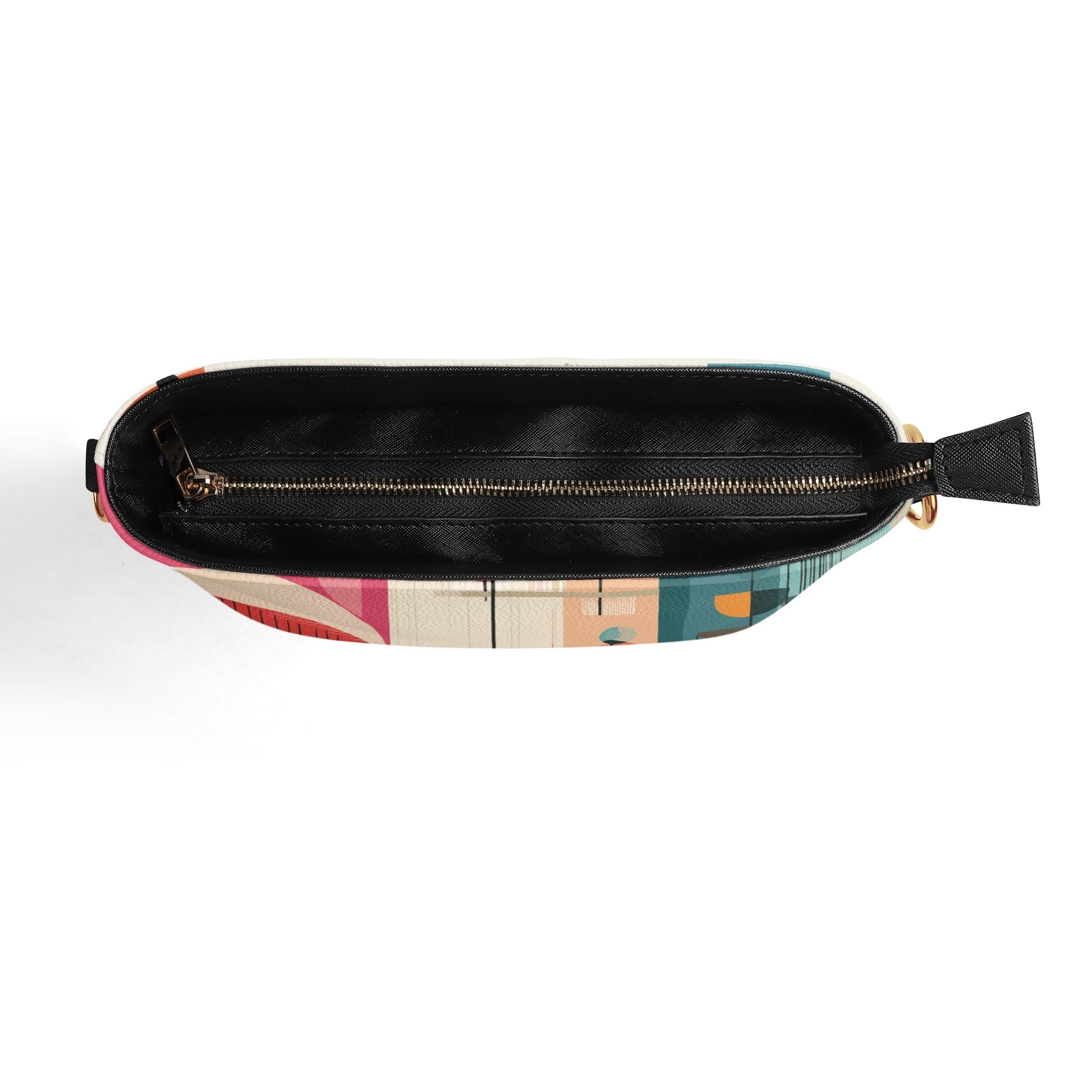 Kate McEnroe New York Kitsch 50s Mod Poodle Mid Century Modern Crossbody Bag, Retro Abstract Geometric MCM Shoulder BagHandbagsWLXGX71W - 1