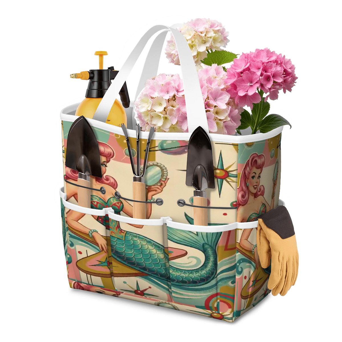 Kate McEnroe New York Kitschy 1950s Retro MCM Mermaid Atomic Starburst Garden Tool BagGarden Tool Bag9UPaaNjbKe