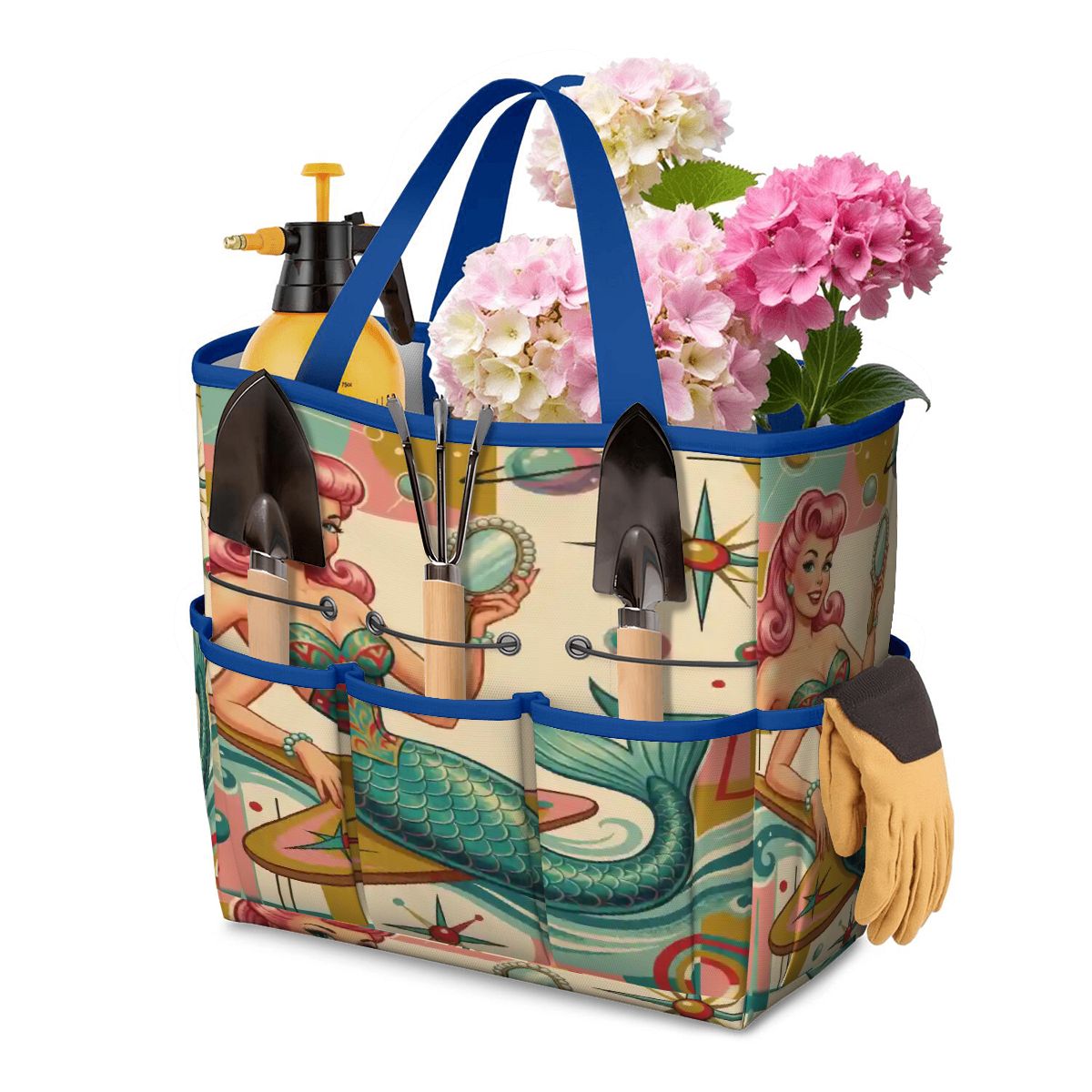 Kate McEnroe New York Kitschy 1950s Retro MCM Mermaid Atomic Starburst Garden Tool BagGarden Tool Bagv4VeslGSzh