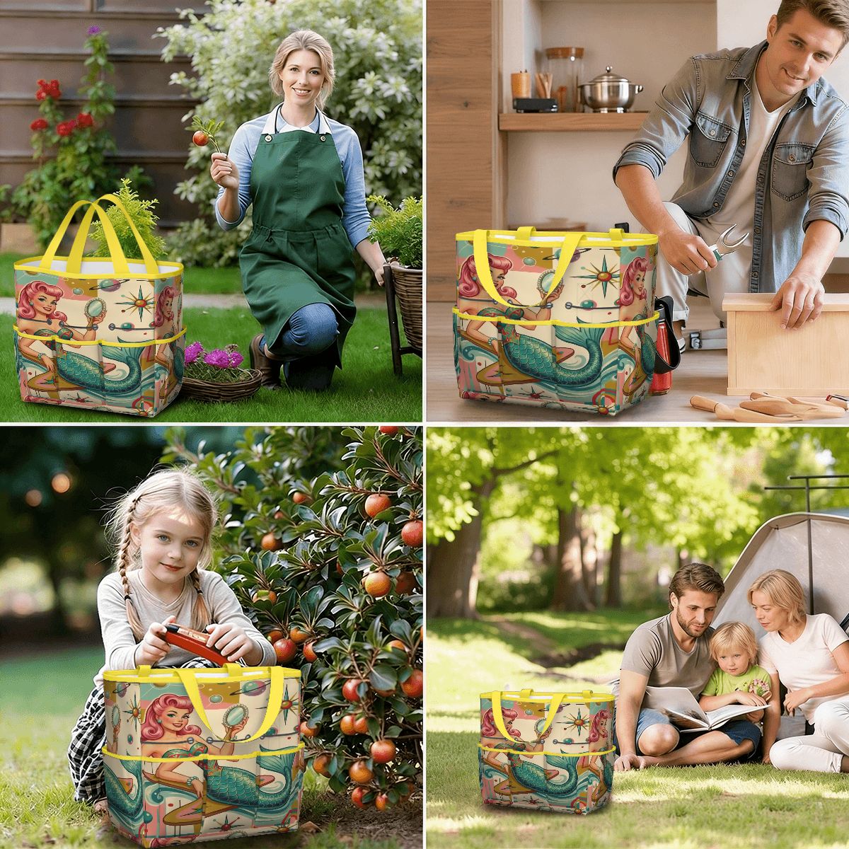 Kate McEnroe New York Kitschy 1950s Retro MCM Mermaid Atomic Starburst Garden Tool BagGarden Tool Bagx3coQPSGxR