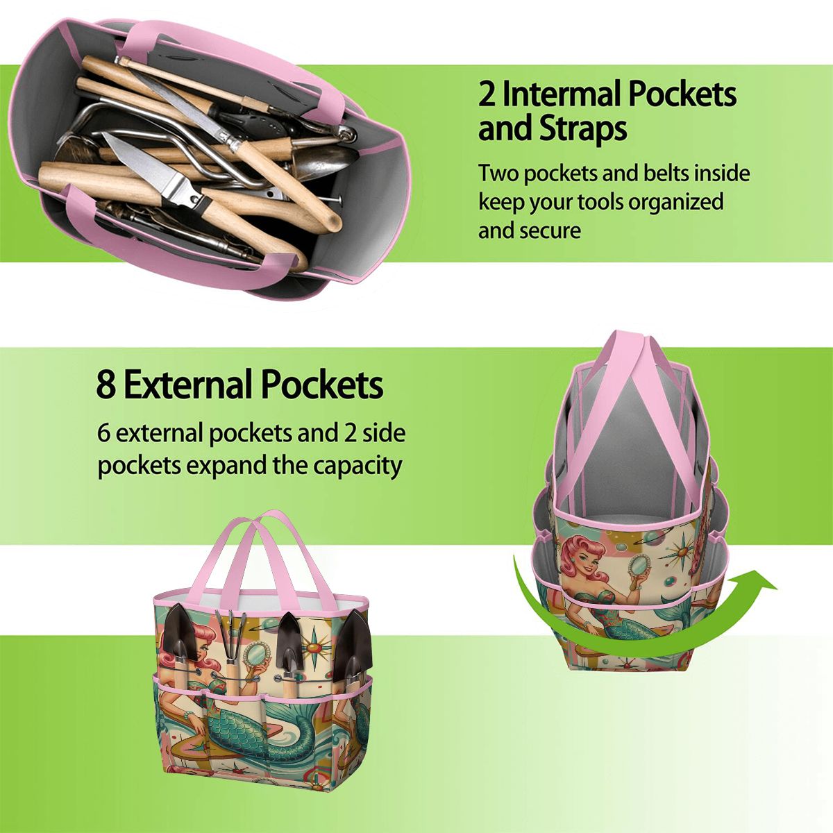 Kate McEnroe New York Kitschy 1950s Retro MCM Mermaid Atomic Starburst Garden Tool BagGarden Tool Bagx3coQPSGxR