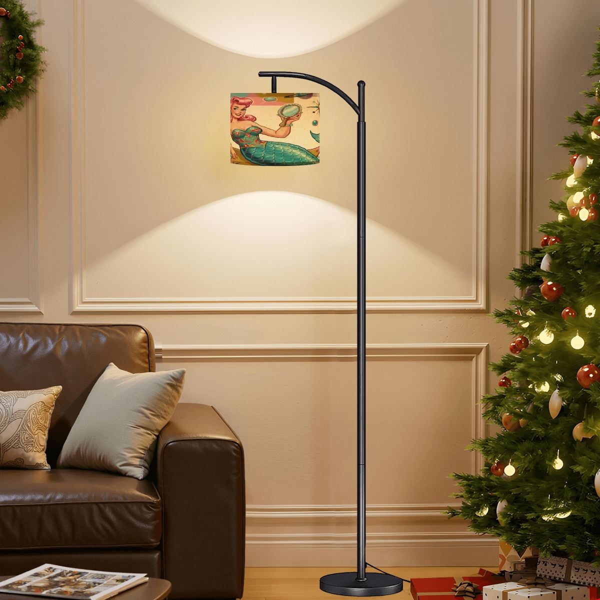 Kate McEnroe New York Kitschy 1950s Retro Mermaid Atomic Starburst Arc Floor LampArc Floor Lamps1LIm63Hlt2