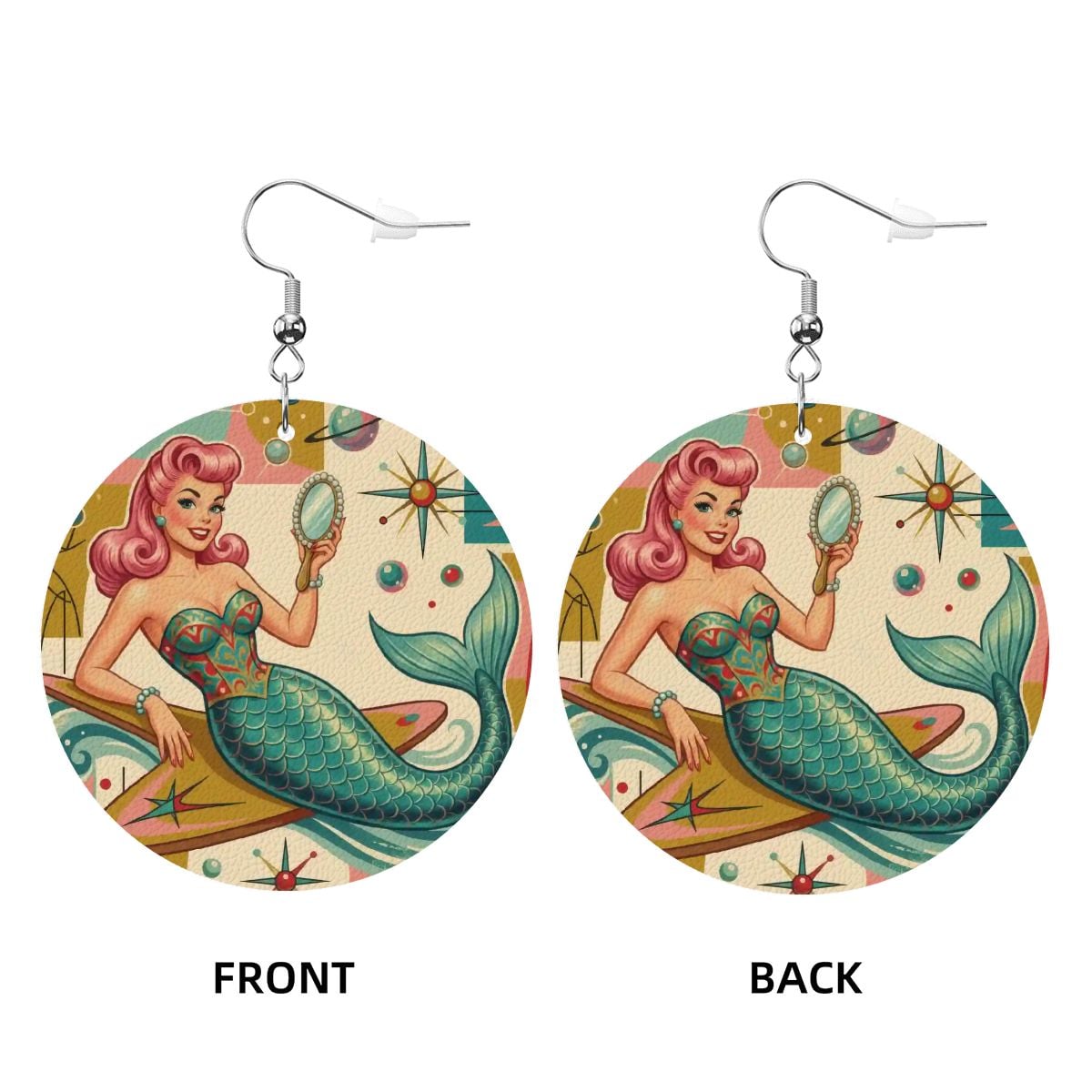 Kate McEnroe New York Kitschy 1950s Retro Mermaid Atomic Starburst EarringsEarringsPLaZXzEj8M