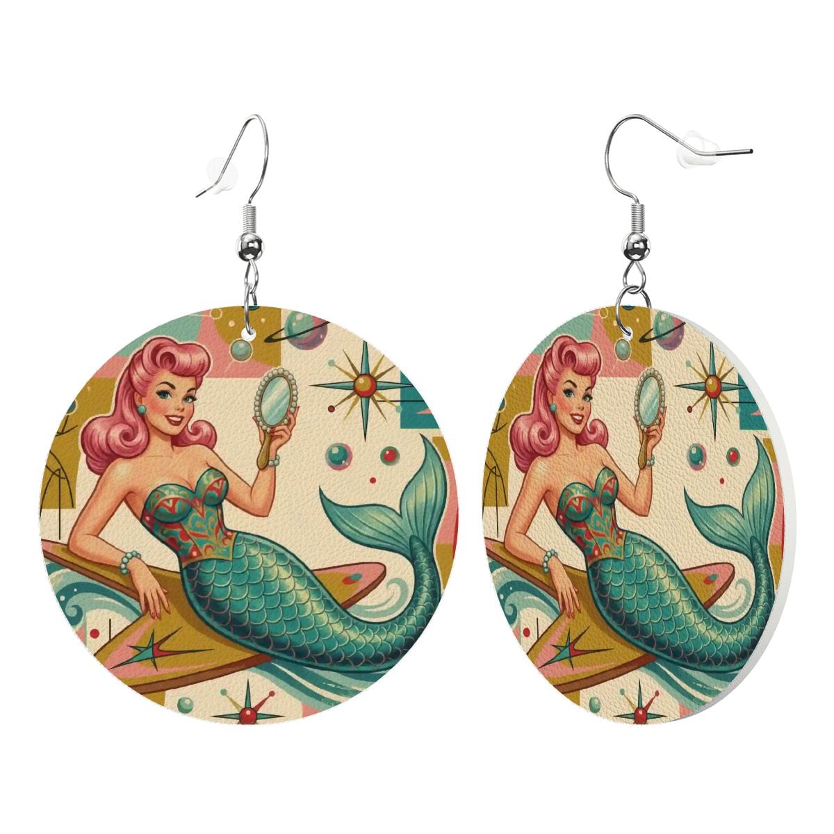 Kate McEnroe New York Kitschy 1950s Retro Mermaid Atomic Starburst EarringsEarringsPLaZXzEj8M