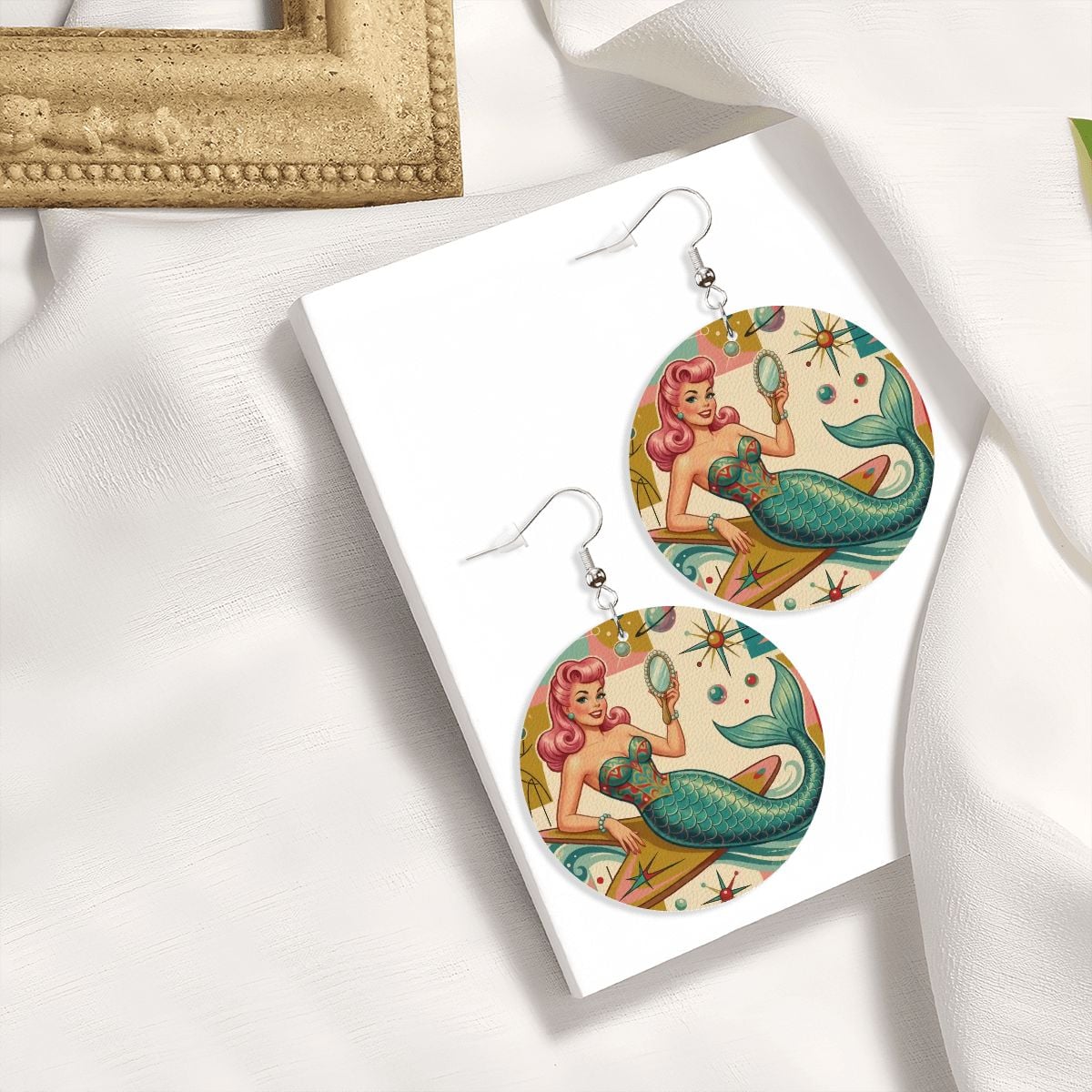 Kate McEnroe New York Kitschy 1950s Retro Mermaid Atomic Starburst EarringsEarringsPLaZXzEj8M