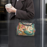 Kate McEnroe New York Kitschy 1950s Retro Mermaid Atomic Starburst Kiss Lock HandbagCrossbody BagsD3282730