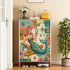 Kate McEnroe New York Kitschy 1950s Retro Mermaid Atomic Starburst Shoe Cabinet Entryway StorageShoe Storage7x2Rdg5u57
