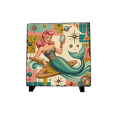 Kate McEnroe New York Kitschy 1950s Retro Mermaid Atomic Starburst Slate Desk PlaqueDecorative Plaques28653151239791316237