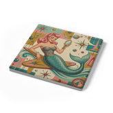 Kate McEnroe New York Kitschy 1950s Retro Mermaid Coasters, Atomic Starburst BarwareCoasters7021