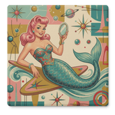 Kate McEnroe New York Kitschy 1950s Retro Mermaid Coasters, Atomic Starburst BarwareCoasters7021