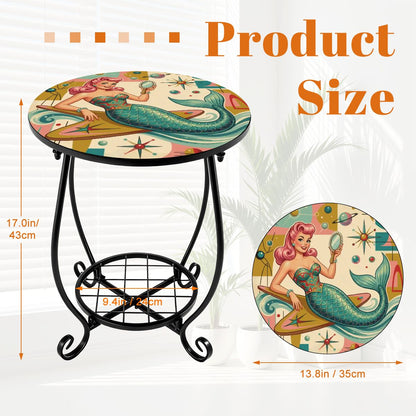 Kate McEnroe New York Kitschy 1950s Retro Mermaid Pin Up Outdoor Side Tableoutdoor side table7ME4TwAlyL