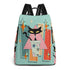 Kate McEnroe New York Kitschy Atomic Cat Backpack, Mid Century Modern Travel CarryallBackpacksN2M56QVN-1