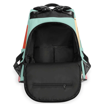 Kate McEnroe New York Kitschy Atomic Cat Backpack, Mid Century Modern Travel CarryallBackpacksN2M56QVN-1